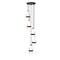 Z-Lite Cayden Chandelier, 5-Light, 12 In.W x 16.75 In.H, Matte Black/Clear + Etched Opal 1946P-5R-MB - alternate 7